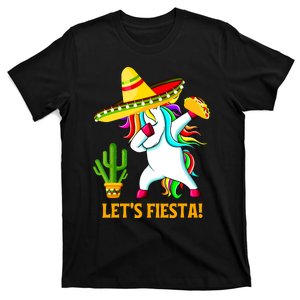 Dabbing Unicorn Funny Cinco De Mayo Girl Lets Fiesta T-Shirt