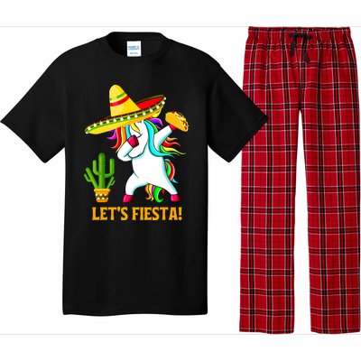 Dabbing Unicorn Funny Cinco De Mayo Girl Lets Fiesta Pajama Set