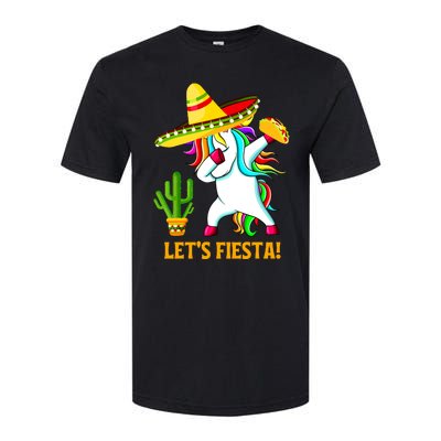 Dabbing Unicorn Funny Cinco De Mayo Girl Lets Fiesta Softstyle CVC T-Shirt