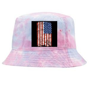 Distressed Us Flag Gift Tie-Dyed Bucket Hat