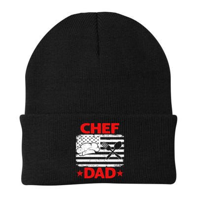 Distressed Usa Flag Chef Dad Patriotic Fathers Day Cool Gift Beanie