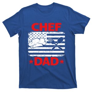 Distressed Usa Flag Chef Dad Patriotic Fathers Day Cool Gift T-Shirt