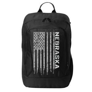 Distressed Usa Flag Patriotic American From Nebraska City Backpack