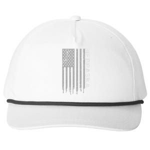 Distressed Usa Flag Patriotic American From Nebraska Snapback Five-Panel Rope Hat