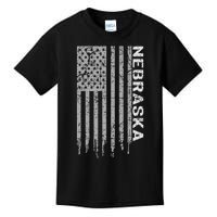 Distressed Usa Flag Patriotic American From Nebraska Kids T-Shirt