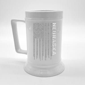 Distressed Usa Flag Patriotic American From Nebraska Beer Stein