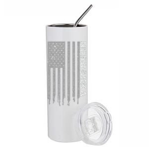 Distressed Usa Flag Patriotic American From Nebraska Stainless Steel Tumbler