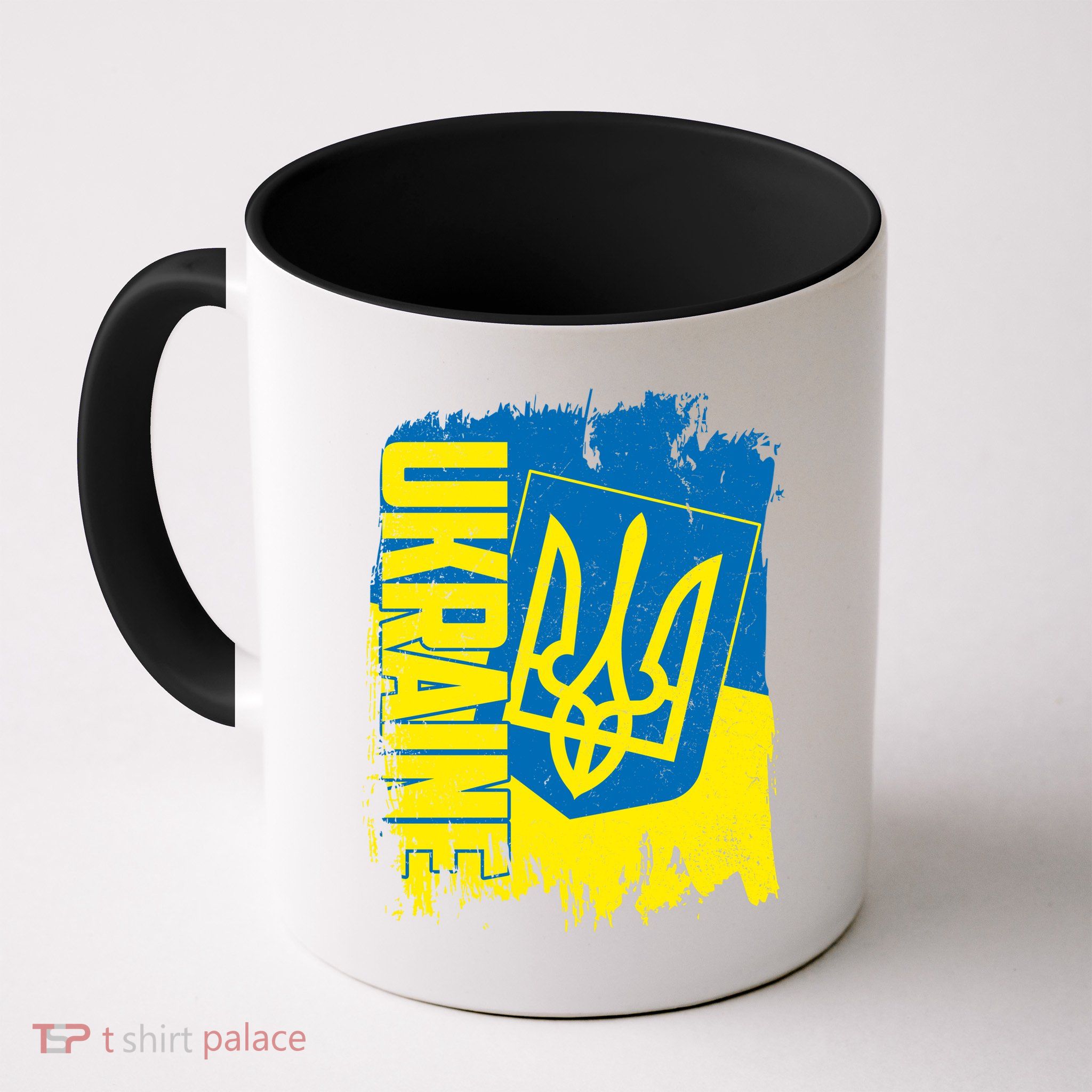 Distressed Ukraine Flag Stand With Support Ukraine Coffee Mug