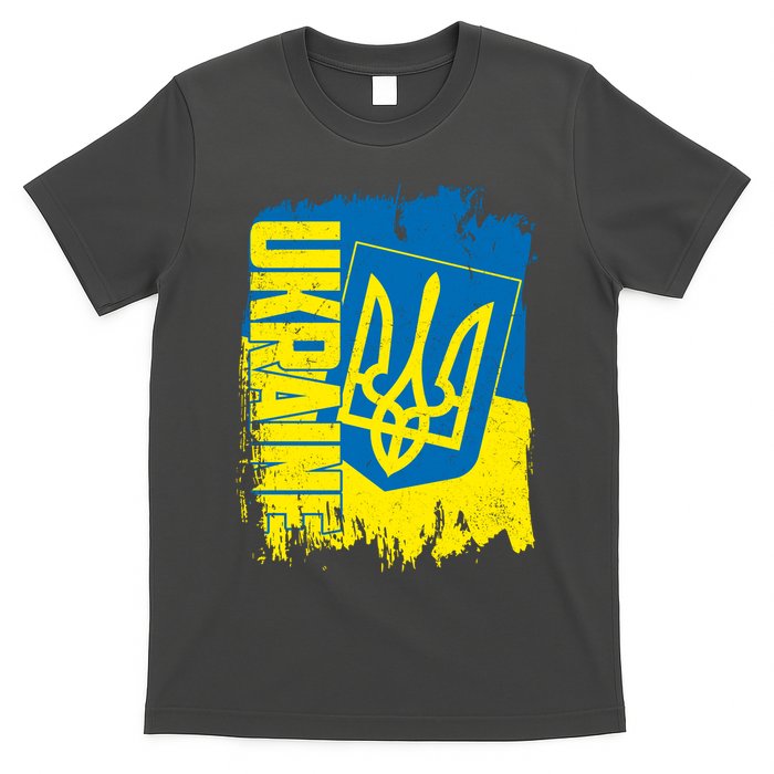 Distressed Ukraine Flag Stand With Support Ukraine T-Shirt