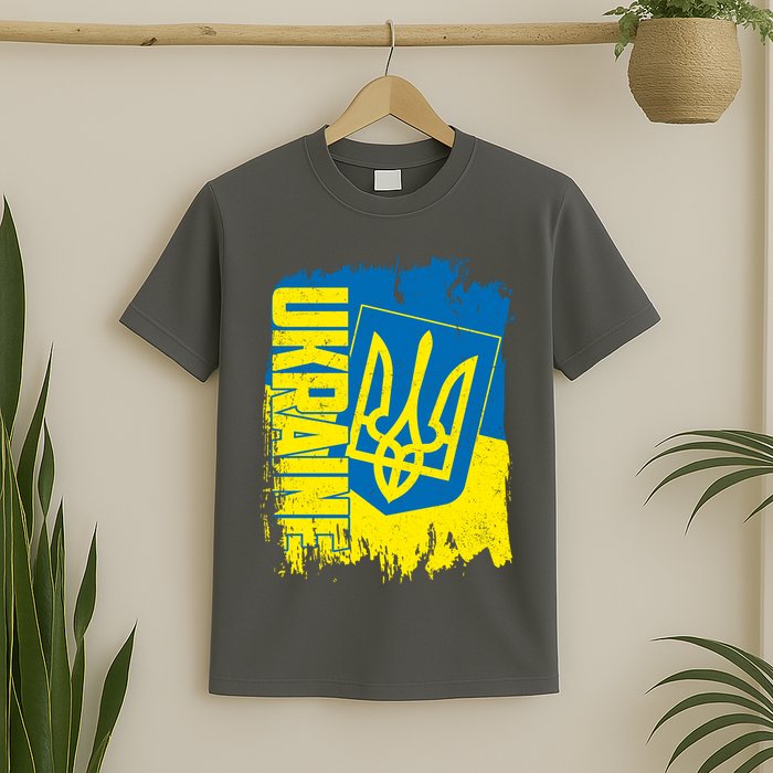 Distressed Ukraine Flag Stand With Support Ukraine T-Shirt