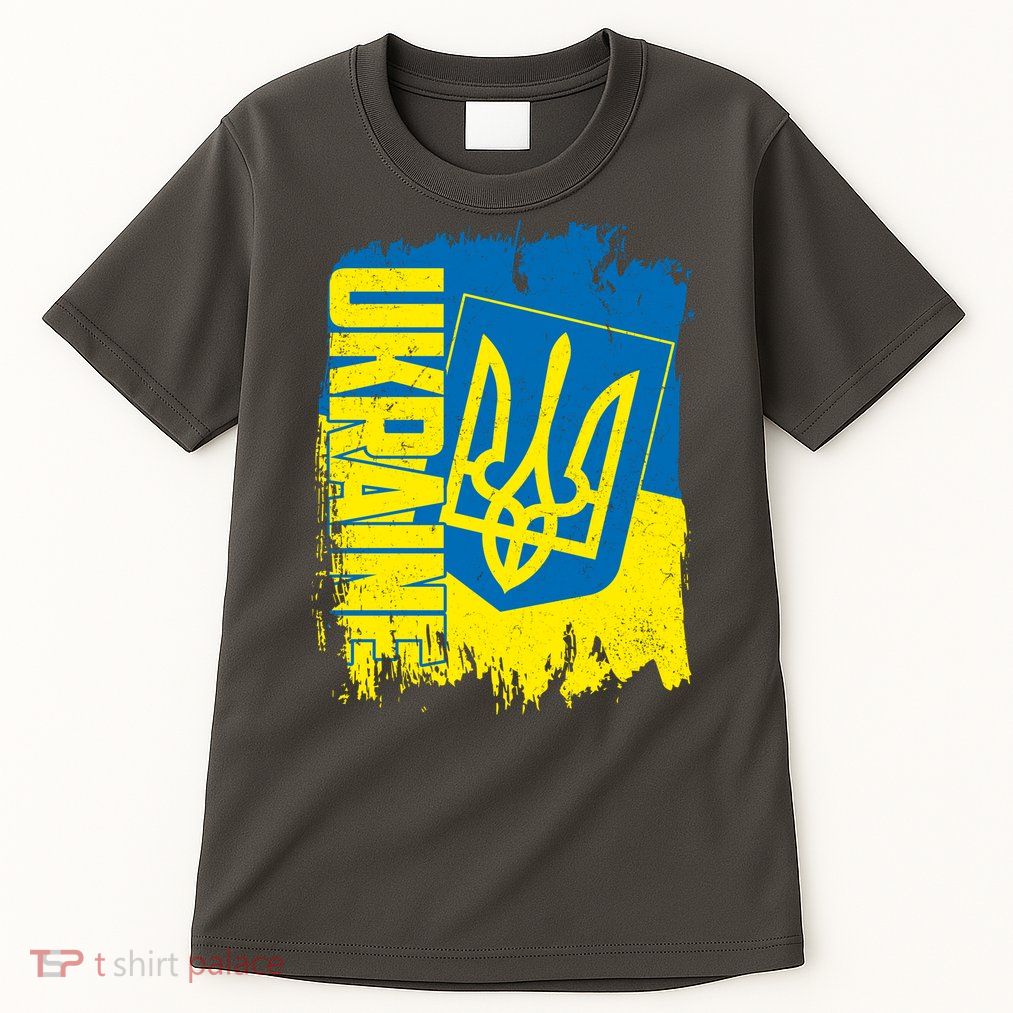 Distressed Ukraine Flag Stand With Support Ukraine Tall T-Shirt