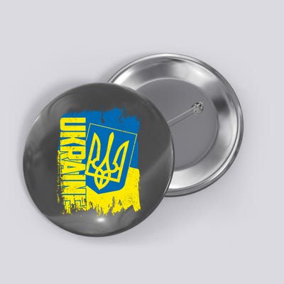 Distressed Ukraine Flag Stand With Support Ukraine Button