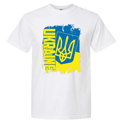 Distressed Ukraine Flag Stand With Support Ukraine Garment-Dyed Heavyweight T-Shirt