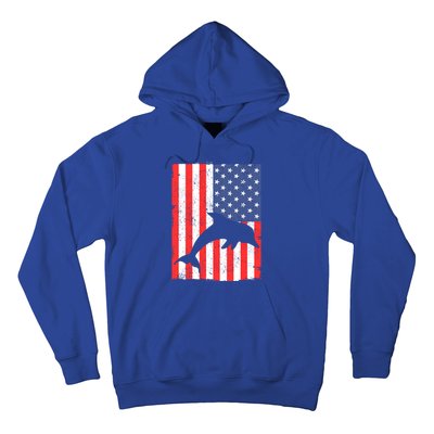 Dolphin Us Flag Independence Day Meaningful Gift Hoodie