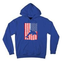 Dolphin Us Flag Independence Day Meaningful Gift Tall Hoodie