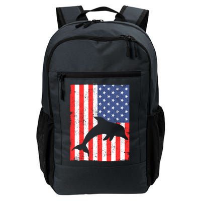 Dolphin Us Flag Independence Day Meaningful Gift Daily Commute Backpack