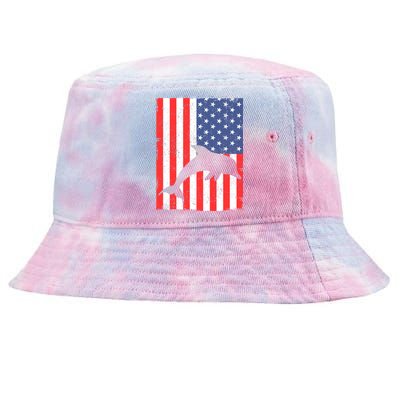 Dolphin Us Flag Independence Day Meaningful Gift Tie-Dyed Bucket Hat