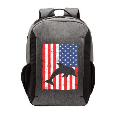 Dolphin Us Flag Independence Day Meaningful Gift Vector Backpack