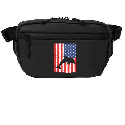 Dolphin Us Flag Independence Day Meaningful Gift Crossbody Pack