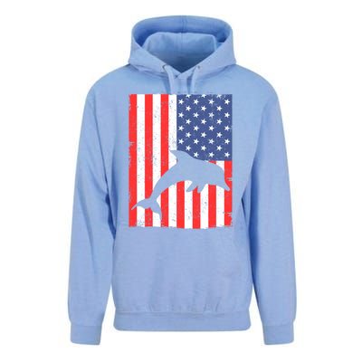 Dolphin Us Flag Independence Day Meaningful Gift Unisex Surf Hoodie