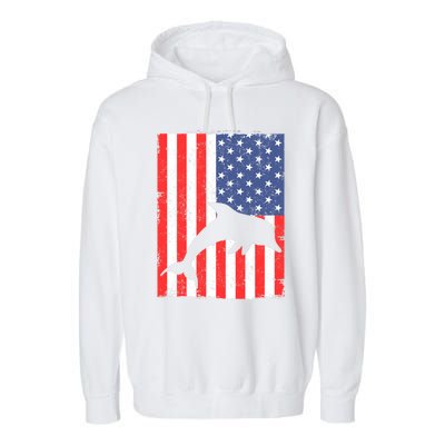 Dolphin Us Flag Independence Day Meaningful Gift Garment-Dyed Fleece Hoodie