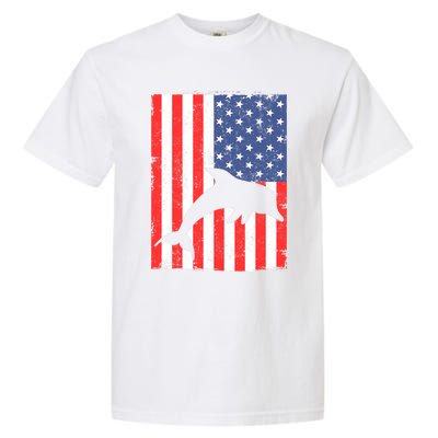 Dolphin Us Flag Independence Day Meaningful Gift Garment-Dyed Heavyweight T-Shirt