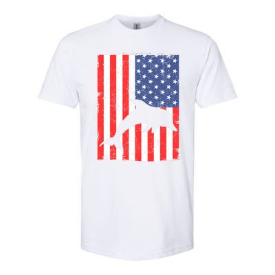 Dolphin Us Flag Independence Day Meaningful Gift Softstyle CVC T-Shirt