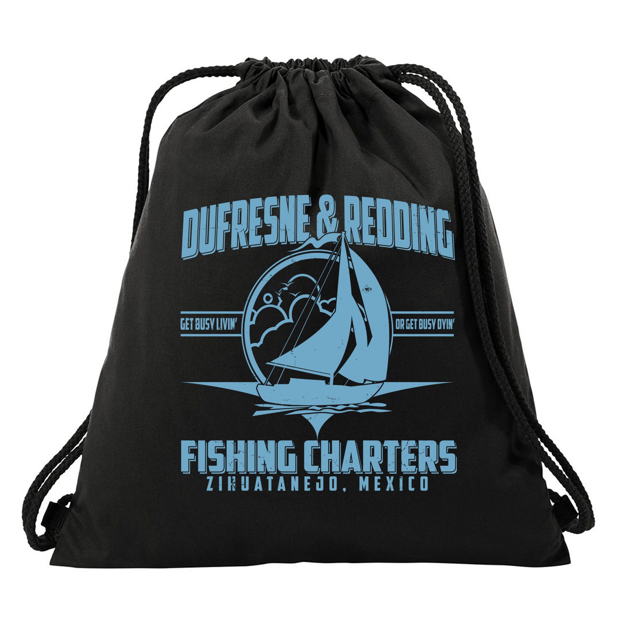 Dufresne And Redding Fishing Charters Zihuatanejo Mexico Drawstring Bag