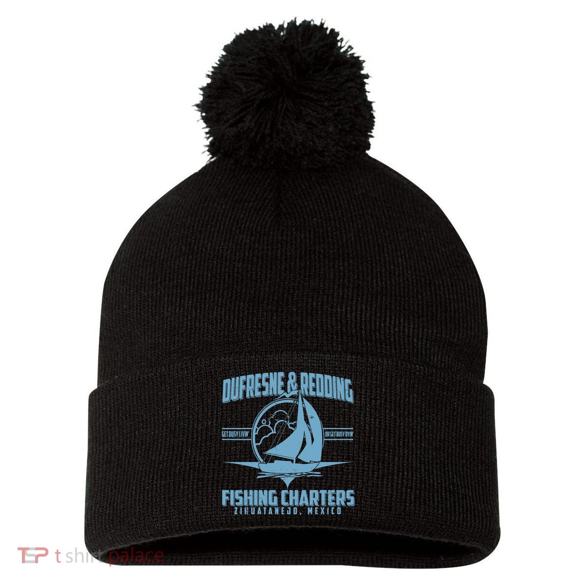 Dufresne And Redding Fishing Charters Zihuatanejo Mexico Pom Pom 12in Knit Beanie