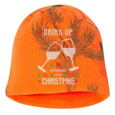 Drink Up Grinches It Is Christmas Kati - Camo Knit Beanie