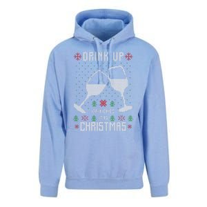 Drink Up Grinches It Is Christmas Unisex Surf Hoodie