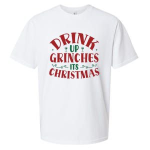 Drink Up Grinches Its Christmas Sueded Cloud Jersey T-Shirt