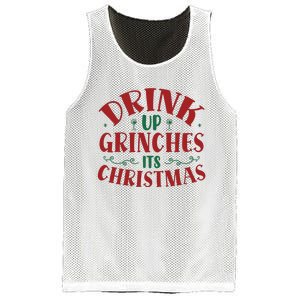 Drink Up Grinches Its Christmas Mesh Reversible Basketball Jersey Tank