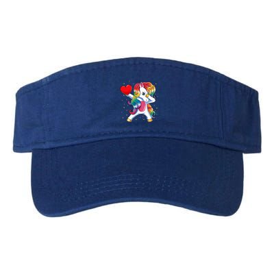 Dabbing Unicorn Heart Funny Valentines Day Gift Visor