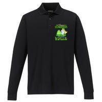 Dabbing Unicorn Happy St Patricks Day And My Birthday Performance Long Sleeve Polo