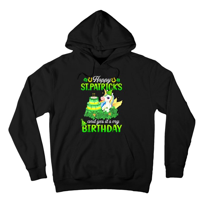 Dabbing Unicorn Happy St Patricks Day And My Birthday Hoodie