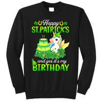 Dabbing Unicorn Happy St Patricks Day And My Birthday Sweatshirt