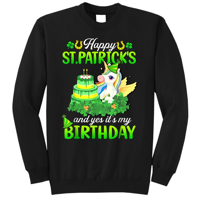 Dabbing Unicorn Happy St Patricks Day And My Birthday Sweatshirt