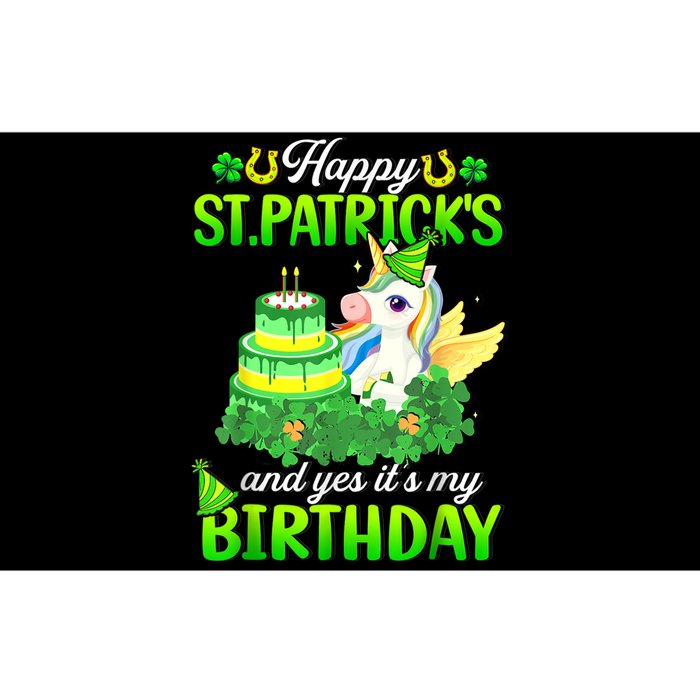 Dabbing Unicorn Happy St Patricks Day And My Birthday Bumper Sticker