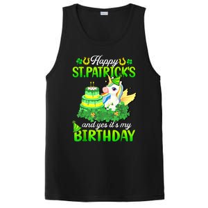 Dabbing Unicorn Happy St Patricks Day And My Birthday PosiCharge Competitor Tank