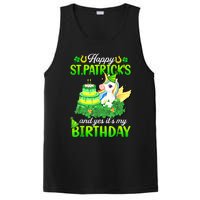 Dabbing Unicorn Happy St Patricks Day And My Birthday PosiCharge Competitor Tank