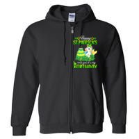 Dabbing Unicorn Happy St Patricks Day And My Birthday Full Zip Hoodie