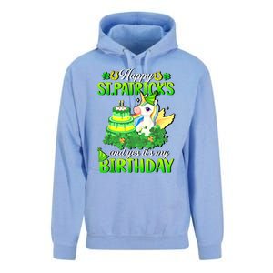 Dabbing Unicorn Happy St Patricks Day And My Birthday Unisex Surf Hoodie