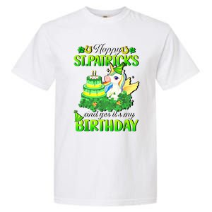 Dabbing Unicorn Happy St Patricks Day And My Birthday Garment-Dyed Heavyweight T-Shirt