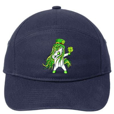 Dabbing Unicorn Happy PatrickS Day Shamrock Lucky Irish Gift 7-Panel Snapback Hat