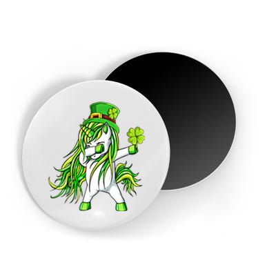 Dabbing Unicorn Happy PatrickS Day Shamrock Lucky Irish Gift Magnet