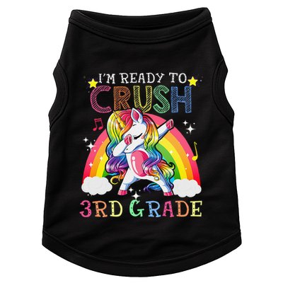 Dabbing Unicorn Im Ready To Crush 3rd Grade Back To School Doggie Tank