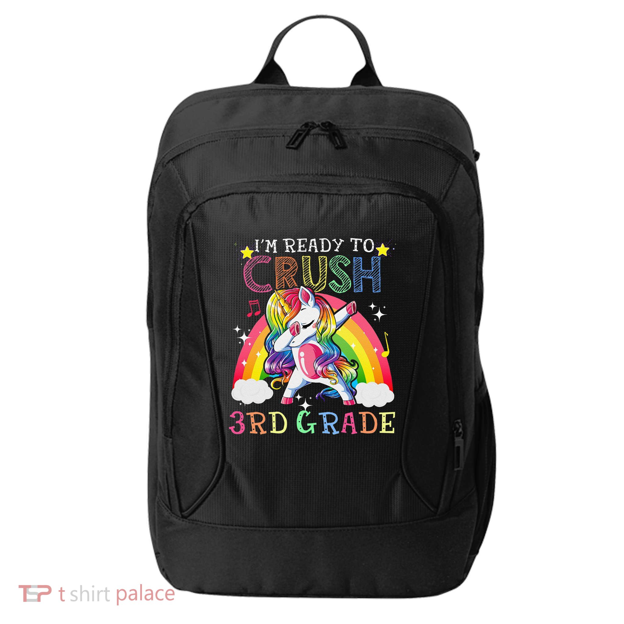 Dabbing Unicorn Im Ready To Crush 3rd Grade Back To School City Backpack