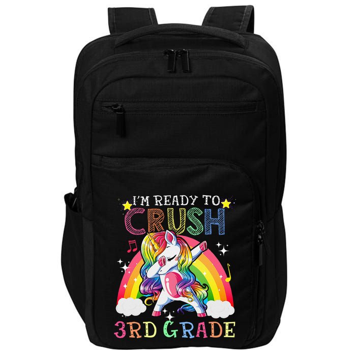 Dabbing Unicorn Im Ready To Crush 3rd Grade Back To School Impact Tech Backpack
