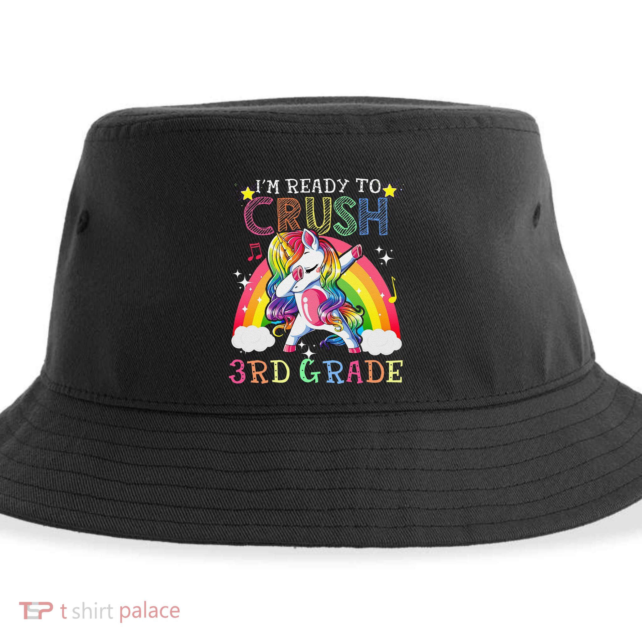 Dabbing Unicorn Im Ready To Crush 3rd Grade Back To School Sustainable Bucket Hat